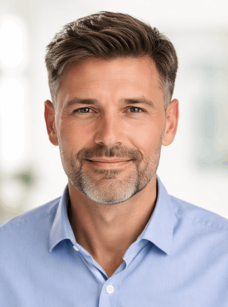 Mann mit Haare, mit Toupet