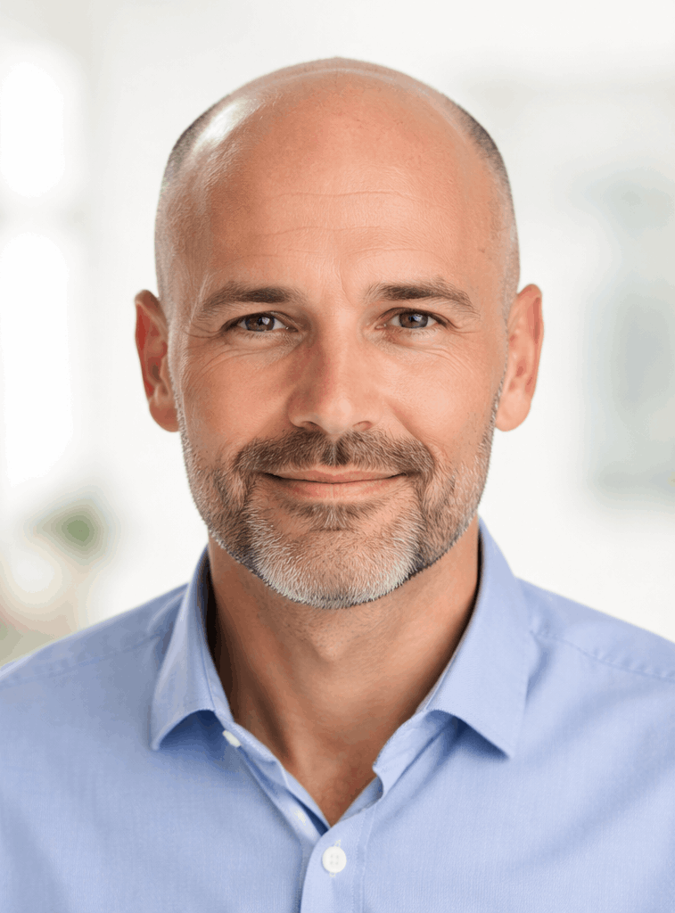 Mann mit Haare, mit Toupet